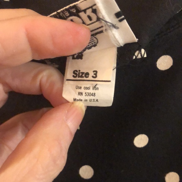 Vintage T Juniors Polka Dot Peplum Dress - Picture 5 of 8